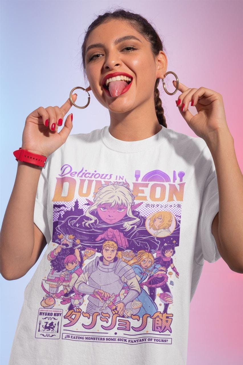 Anime Vintage Special Unisex Tee, Laios Touden Dungeon Meshi T-Shirt, Delicious Shirt, Graphic Tee, Retro Anime Top