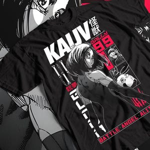 Maglietta unisex Battle Angel Vintage Anime, maglietta retrò Manga Waifu