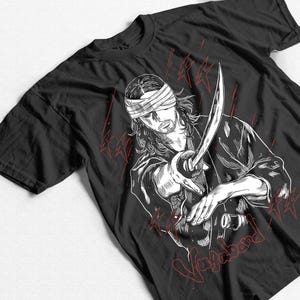 Vagabond T-Shirt Musashi Miyamoto Matahachi Honiden Retro Anime Manga gift Shirt