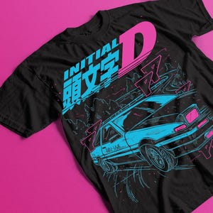 Initial D Unisex Heavy Cotton Tee, Anime Tee, Japanese Manga Shirt, Street Racing T-shirt, JDM Top, Graphic Tee