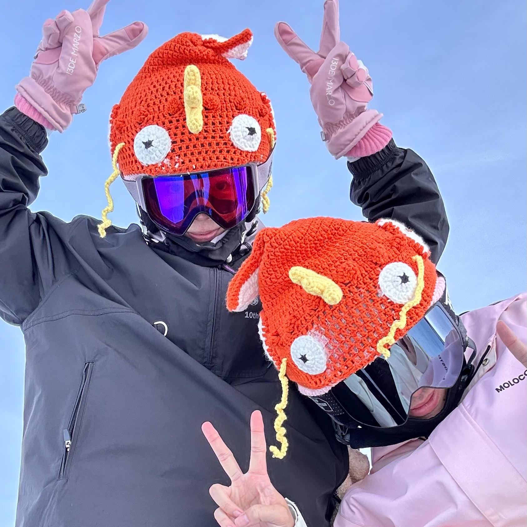 Ski & Snowboard, Bicycle CROCHET Knitted Magic Fish Helmet Cover