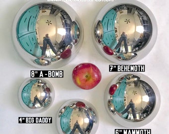 5 XXL Bath Bomb Mold Set, Free US Ship, (4", 4.72", 6", 7", 7.87")  Heavy Duty Stainless Steel, DIY Giant Bombs, Two Wild Hares