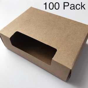 100-Fancy Top Window Soap Box, Kraft, 100% Recyclable,  2 3/4&quot; x 3 13/16&quot; x 1 3/16&quot;, Eco Friendly Packaging, Free US Ship, Two Wild Hares