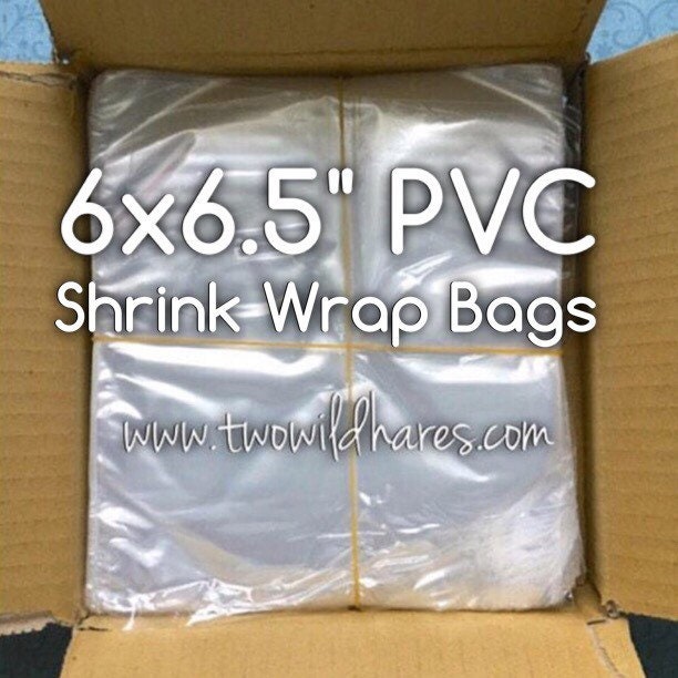 6x6 Shrink Wrap Bags for Soaps Bath Bombs and Handmade Crafts,PVC Heat  Shrink Bags Perfect For Wrapping A Wide Variety Of Products Including