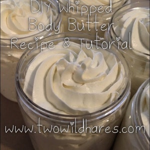 DIY Whipped BODY BUTTER Recipe & Step by Step Picture Tutorial, Moisturizer, Cream, How To, Two Wild Hares image 6