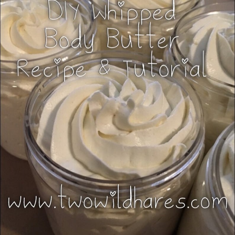 DIY Whipped BODY BUTTER Recipe & Step by Step Picture Tutorial, Moisturizer, Cream, How To, Two Wild Hares image 6