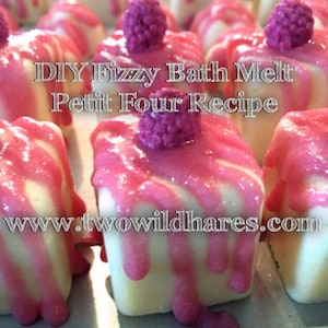 DIY Fizzy BATH MELT Petit Fours Recipe & Tutorial, Step By Step, Two Wild Hares