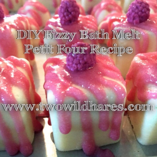 DIY Fizzy BATH MELT Petit Fours Recipe & Tutorial, Step By Step, Two Wild Hares