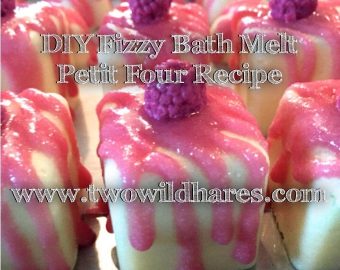 DIY Fizzy BATH MELT Petit Fours Recipe & Tutorial, Step By Step, Two Wild Hares