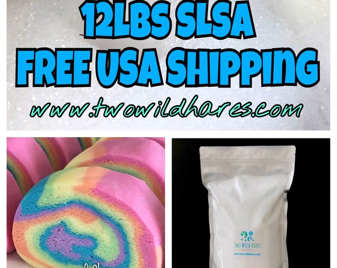 12lbs SLSa Eco-certified Surfactant, Lathanol, LAL Coarse, Sodium Lauryl Sulfoacetate, Bubbles, Bath, DIY, Two Wild Hares