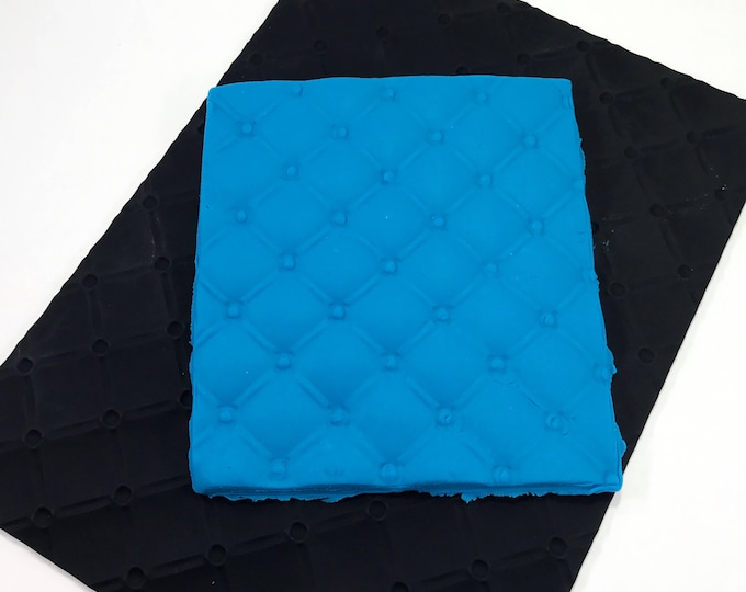 TUFTED Pillow Impression Texture Mold Mat, 9.5"x7", Soap, Bubble bar, Fimo, Soap Dough, DIY, Free US Ship, Two Wild Hares