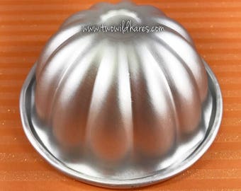 LARGE PUMPKIN TOP Bath Bomb Mold, Metal, 3.5"x2", 1 Piece, (order 2 to make pumpkin) Halloween, Fall, Autumn, Thanksgiving, Two Wild Hares