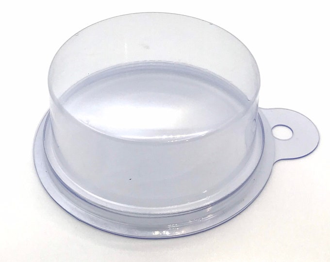 10- Round Tablet Packaging/Mold 2.5”-2.75”, 3.5oz, Clear Plastic, Free Usa Ship, Two Wild Hares