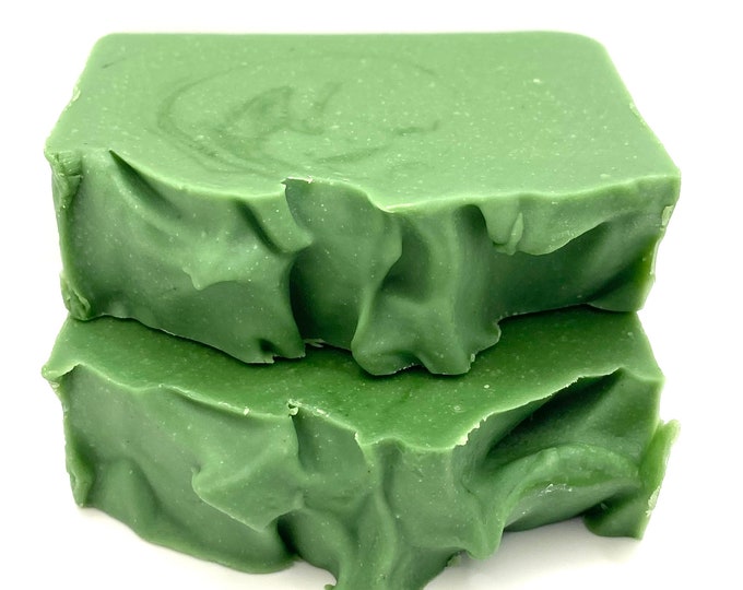 GREEN THUMB Handmade Soap, Verdant, Herbaceous, Pumice for Scrubbing Power, A Gardener's Soap, 4oz, Two Wild Hares