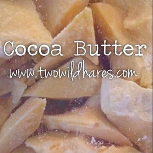 2lb COCOA BUTTER, Refined, Pastilles and/or Chunks, Soap Oil, Butter, Two Wild Hares