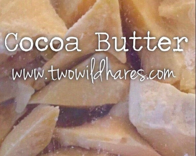 2lb COCOA BUTTER, Refined, Pastilles and/or Chunks, Soap Oil, Butter, Two Wild Hares