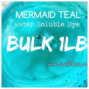 BULK 1lb. MERMAID Bath Bomb DYE, 90%, Water Soluble Cosmetic Colorant, Batch Certified, Container Packaging, Two Wild Hares