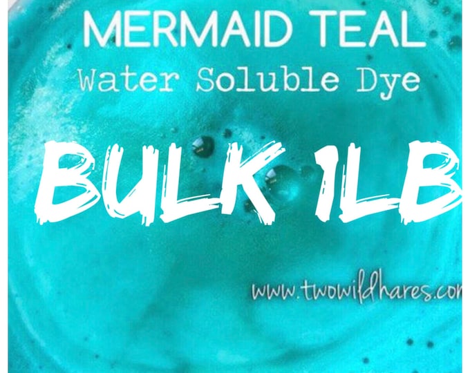 1oz MERMAID Bath Bomb DYE, 90%, Water Soluble Cosmetic Colorant, Batch Certified, Container Packaging, Two Wild Hares