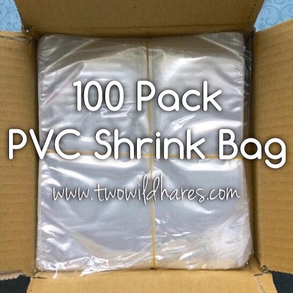 100-pvc krimpfoliezakken, hoge helderheid, lage warmtebehoefte, twee wilde hazen