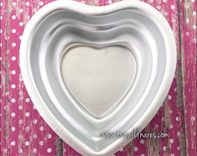 STACKED 2 TIERED HEART Bath Bomb Mold, Metal, 3 1/2" across, 1 3/4" Extra Deep Mold, Two Wild Hares