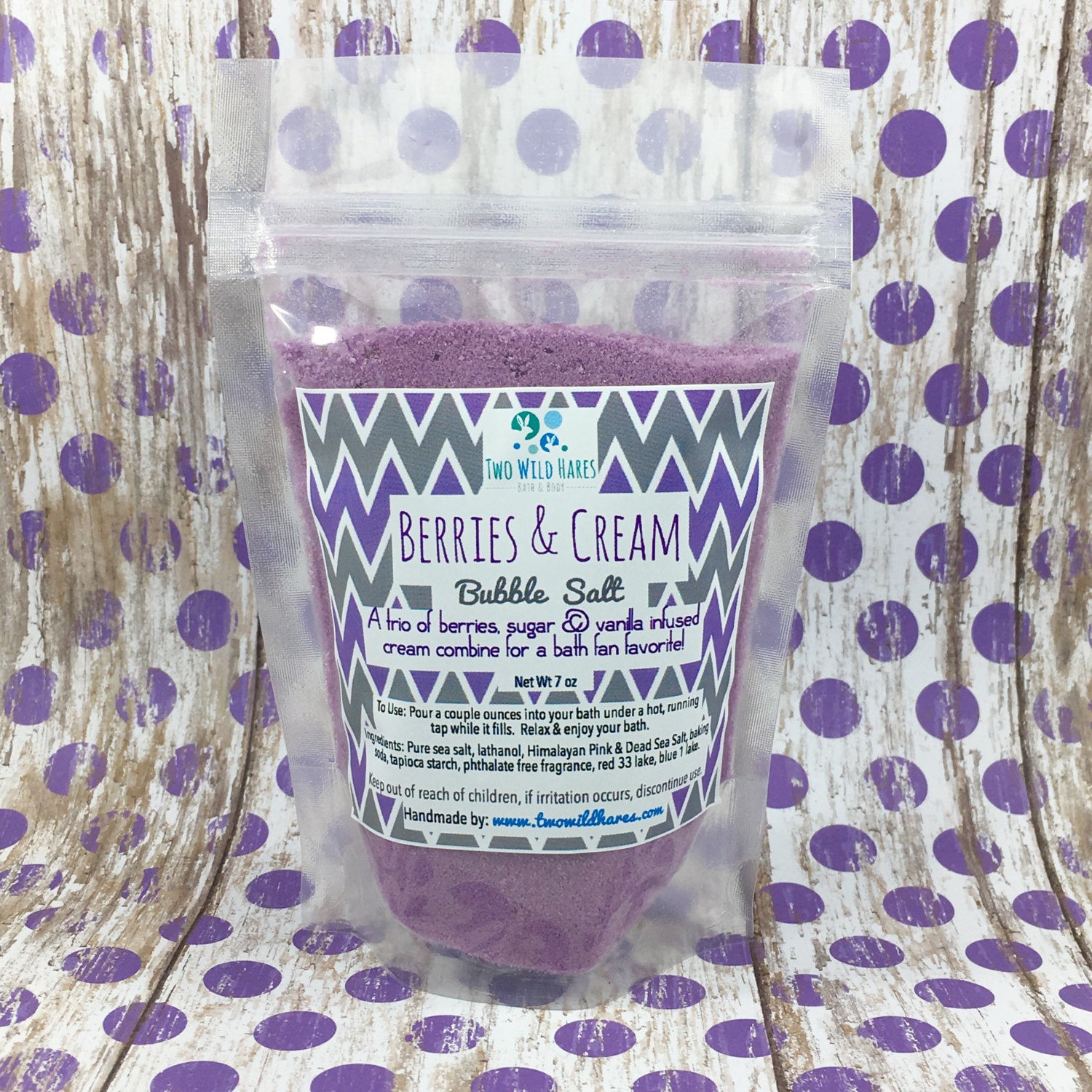 BERRIES & CREAM BuBBle Salt, A Trio of Berries, Vanilla Cream, Mineral