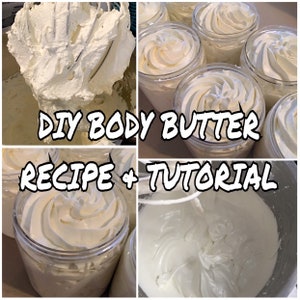 DIY Whipped BODY BUTTER Recipe & Step by Step Picture Tutorial, Moisturizer, Cream, How To, Two Wild Hares image 1