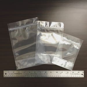 25 6x9 CLEAR STAND Up Pouches, Large, Heavy Duty 4 mil, Tear Notch, Zipper Seal, Impulse Sealable image 3