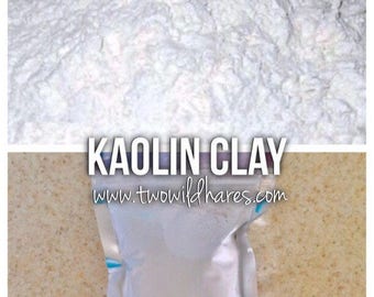 4lbs KAOLIN CLAY, Cosmetic Grade, White, Water or Oil Dispersible, Two Wild Hares