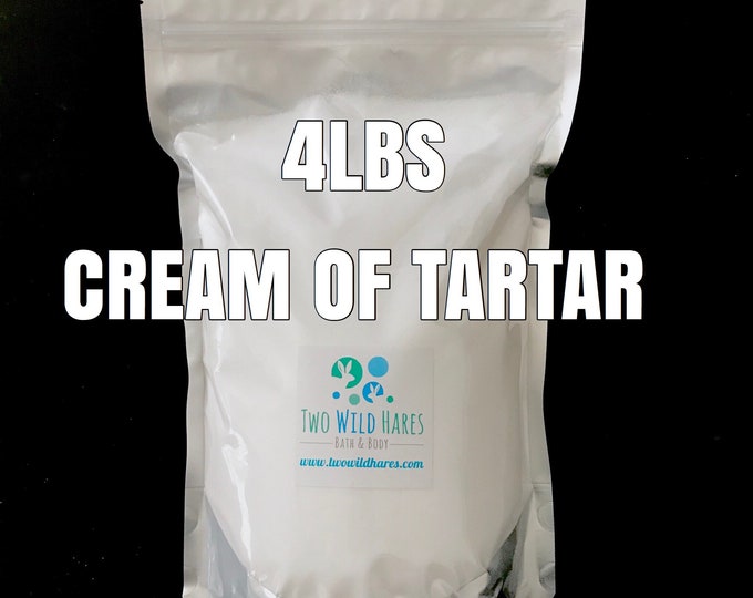 4lb CREAM of TARTAR, Bubble Bar Hardener, Potassium Bitartrate, Two Wild Hares