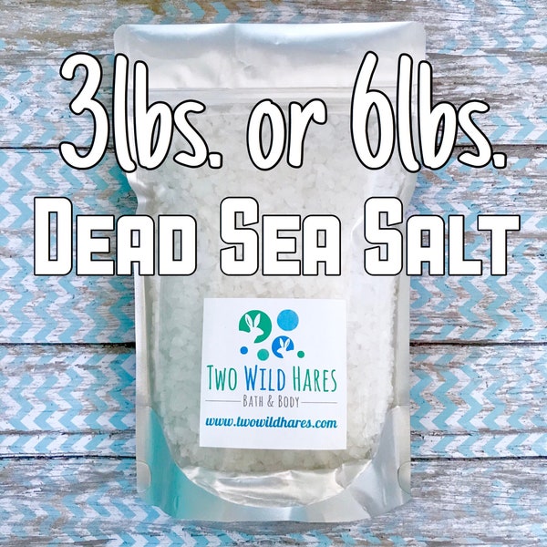 DEAD SEA Salt, Coarse Grain, Remineralizing, Natural Salt from Israel, Free Usa Ship, Two Wild Hares