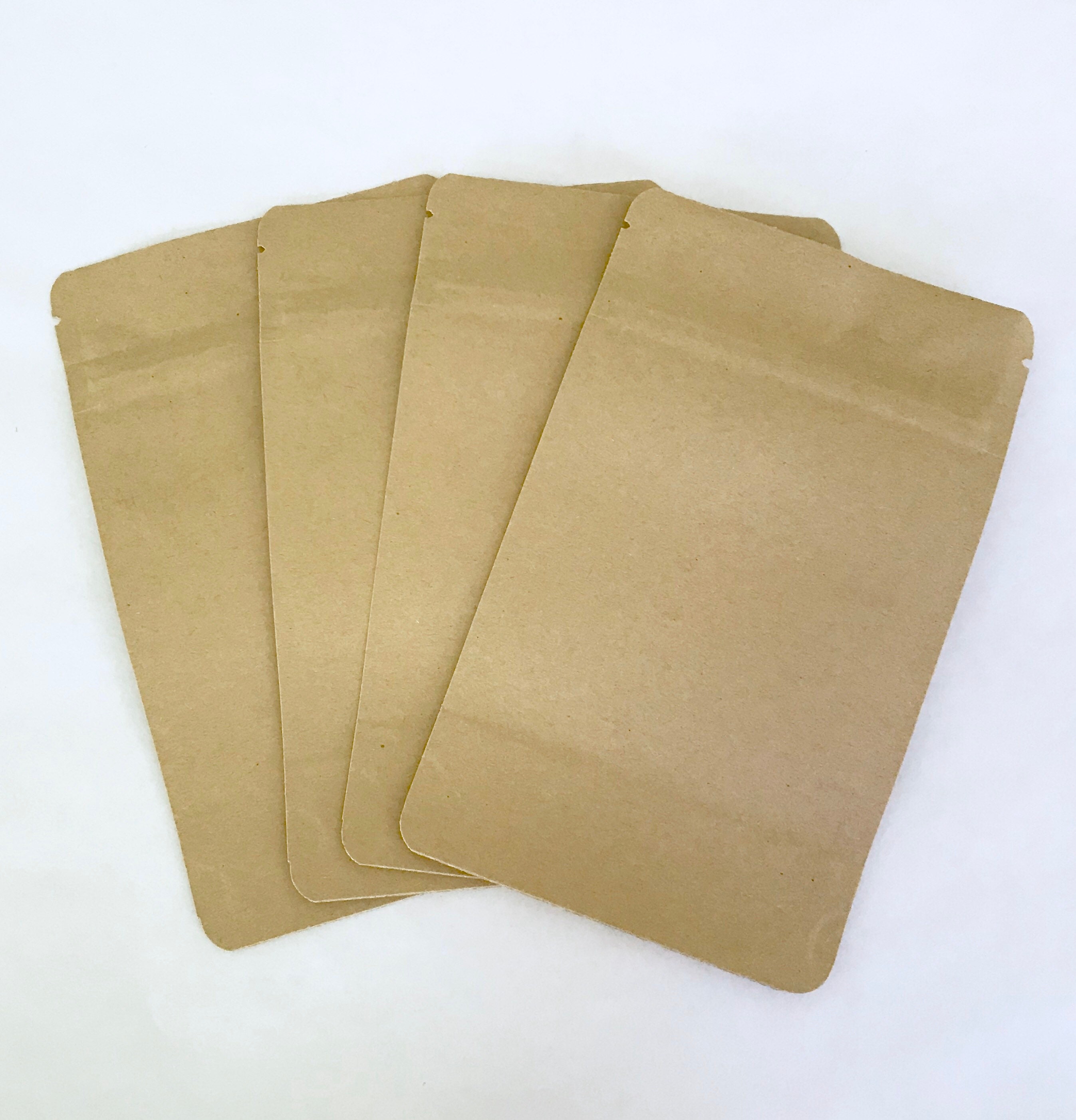 100 4x6 Kraft Stand Up Pouches Eco Friendly Heavy Etsy