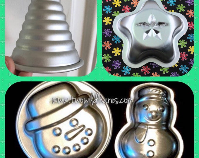 CHRISTMAS BOMB & BAKING Molds, Christmas Tree, Snowman, Frosty Face, Lucky Star, Special Price on Set!