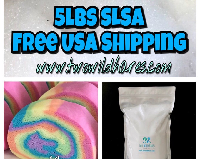 5lbs SLSa Eco-certified Surfactant, Lathanol, LAL Coarse, Sodium Lauryl Sulfoacetate, Bubbles, Bath, DIY, Two Wild Hares