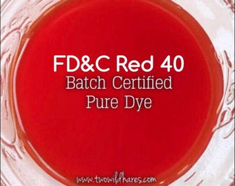 1oz. BLOOD ORANGE Bath Bomb DYE, Fd&c Red 40, 89-94%, Batch Certified, Powdered Water Soluble Colorant, Container Packaging, Two Wild Hares