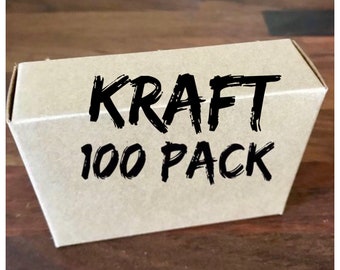 100-KRAFT Boxes, 100% Recyclable, 2 3/4" x 3 13/16" x 1 3/16" deep, Eco Friendly Soap Packaging, FREE Us Ship, Two Wild Hares