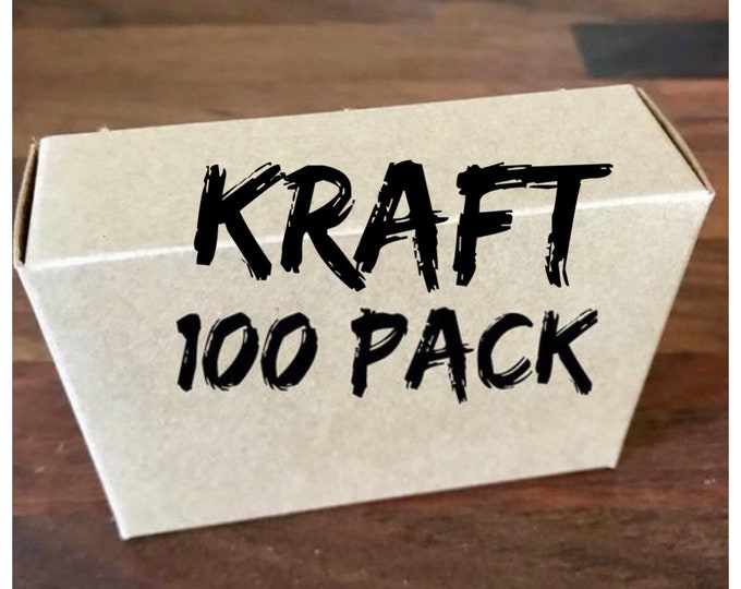 100-KRAFT Boxes, 100% Recyclable, 2 3/4" x 3 13/16" x 1 3/16" deep, Eco Friendly Soap Packaging, FREE Us Ship, Two Wild Hares