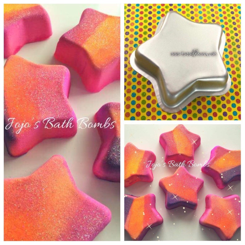 Two Wild Hares 4 Different Metal Star Molds ALL THE STARS Bath Bomb /& Baking Mold Set