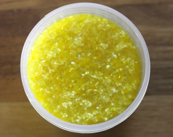 Yellow Chunky Translucent Biodegradable Glitter, Made in the USA, Non Toxic, Cruelty Free, 1oz
