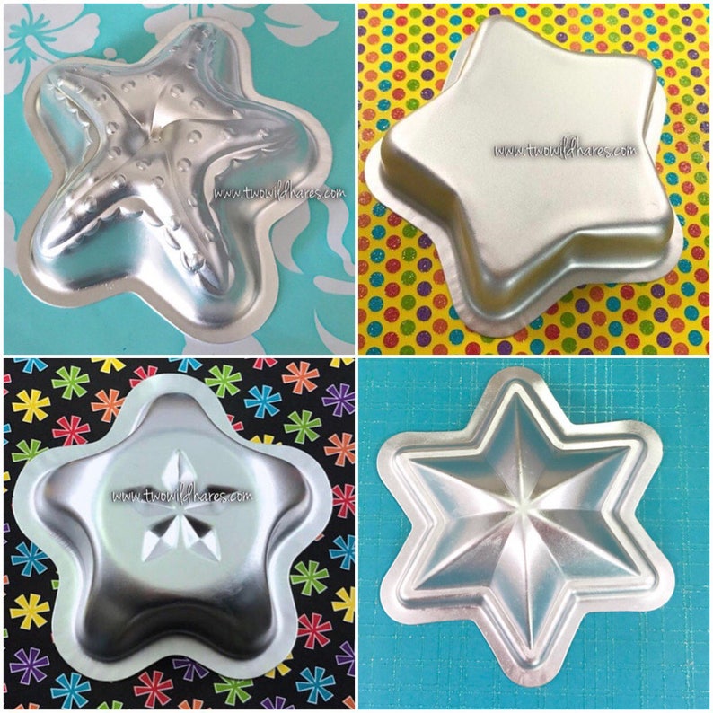 Two Wild Hares 4 Different Metal Star Molds ALL THE STARS Bath Bomb /& Baking Mold Set