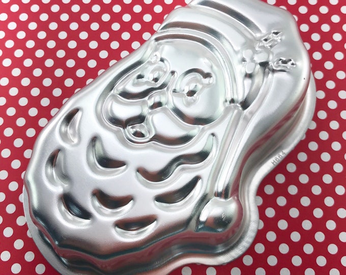 SANTA CLAUS BEARD Bath Bomb & Baking Mold, 5 1/2" long, Metal, Christmas, Winter, Snow, Two Wild Hares