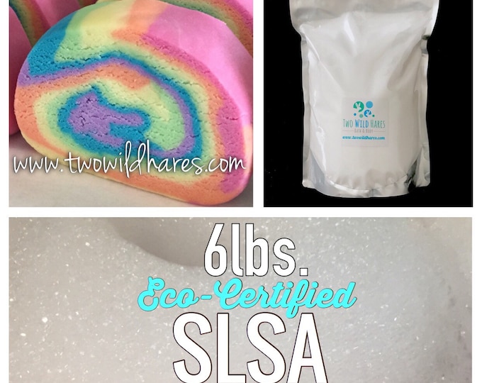 6lbs SLSa, Eco Certified Surfactant, Lathanol, Sodium Lauryl Sulfoacetate, LAL Coarse Powder, Bubbles! Free Usa Ship,Two Wild Hares