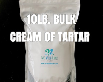10LB CREAM of TARTAR, Bubble Bar Hardener, Potassium Bitartrate, Free Usa Ship, Two Wild Hares