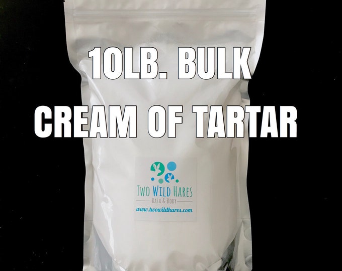 10LB CREAM of TARTAR, Bubble Bar Hardener, Potassium Bitartrate, Free Usa Ship, Two Wild Hares