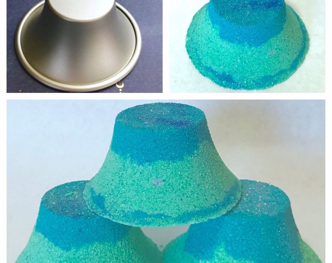 UFO Bath Bomb & Baking Mold, Spaceship Flying Saucer, Volcano, Space, Galaxy, 4" x 1 3/4" x 1 7/8" Metal, Two Wild Hares