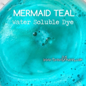 1oz MERMAID Bath Bomb DYE, 90%, Water Soluble Cosmetic Colorant, Batch Certified, Container Packaging, Two Wild Hares
