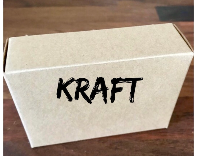 25- KRAFT Boxes, 100% Recyclable, 2 3/4" x 3 13/16" x 1 3/16" deep, Eco Friendly Soap Packaging, Two Wild Hares