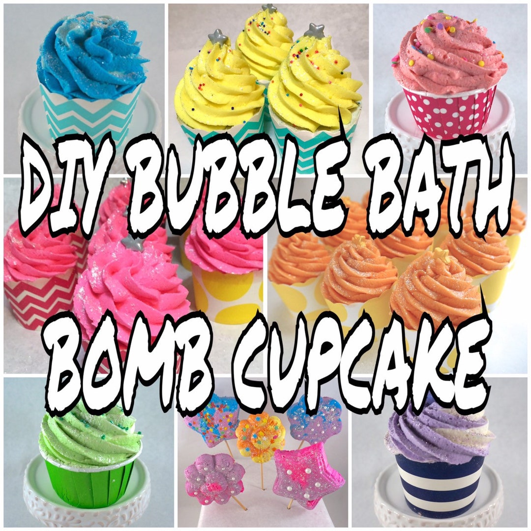 DIY Bubble Bomb Cupcake, Bubble Bath frosting & Bath Bomb cake, Step by