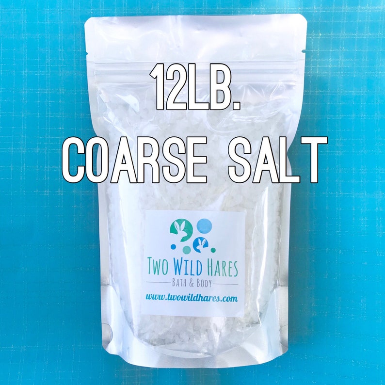 12lb COARSE SEA SALT Solar Evaporated Natural Bath Salt Etsy