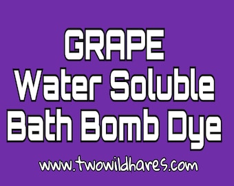 1oz. GRAPE Bath Bomb Dye 84-91%, Batch Certified Water Soluble Powdered Cosmetic Colorant, Container Packaging, Two Wild Hares