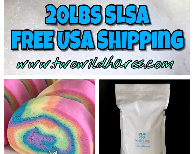 20lbs SLSa Eco-certified Surfactant, Lathanol, LAL Coarse, Sodium Lauryl Sulfoacetate, Bubbles, Bath, DIY, Two Wild Hares